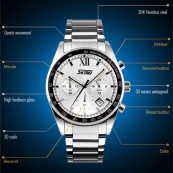 Годинник наручний чоловічий SKMEI 9096SI. Зображення №4