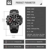 Годинник наручний чоловічий SKMEI 2499BK. Зображення №7