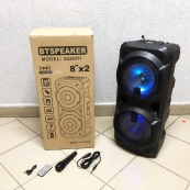 Колонка ZQS-8201 Бездротова переносна акустична Bluetooth з підсвічуванням мікрофоном AUX пульт Д/У. Зображення №2