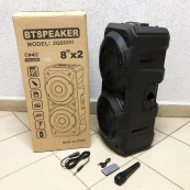 Колонка ZQS-8201 Бездротова переносна акустична Bluetooth з підсвічуванням мікрофоном AUX пульт Д/У. Зображення №5