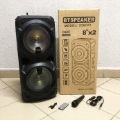 Колонка ZQS-8201 Бездротова переносна акустична Bluetooth з підсвічуванням мікрофоном AUX пульт Д/У. Зображення №8