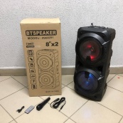 Колонка ZQS-8201 Бездротова переносна акустична Bluetooth з підсвічуванням мікрофоном AUX пульт Д/У. Зображення №10