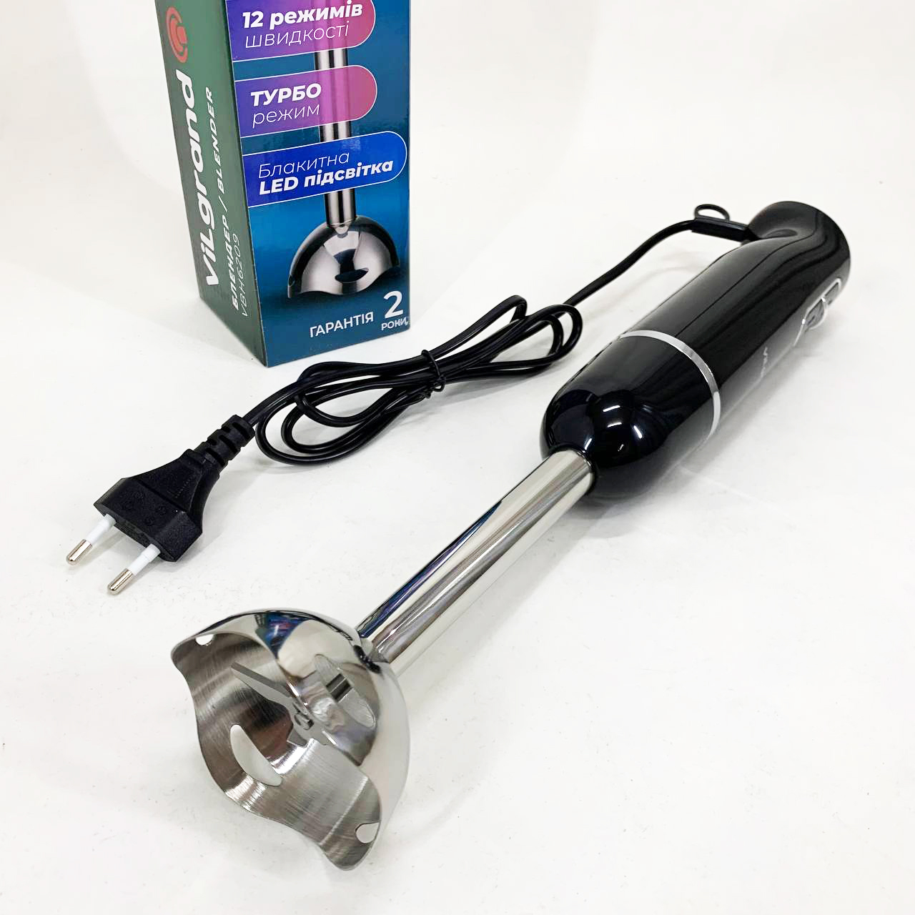 Блендер ViLgrand VBH6209. Колір: чорний Блендер ViLgrand VBH6209. Колір: чорний