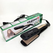 Плойка-гофре для волос ViLgrand VHS-110. Цвет: золотой. Изображение №3