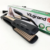 Плойка-гофре для волос ViLgrand VHS-110. Цвет: золотой. Изображение №8