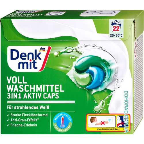 Denkmit Капсули для білого 3in1 Aktiv caps 22шт. Denkmit Капсули для білого 3in1 Aktiv caps 22шт.