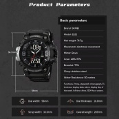 Годинник наручний чоловічий SKMEI 2222BK. Зображення №3