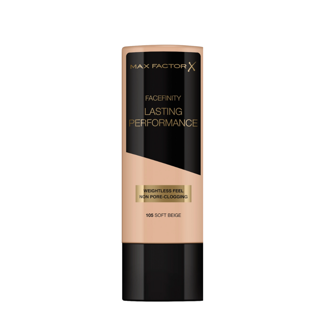 Тональний крем Max Factor Lasting Performance, № 105 Soft Beige Мякий бежевий Тональний крем Max Factor Lasting Performance, № 105 Soft Beige Мякий бежевий
