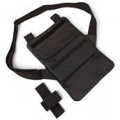 Тактична шкіряна сумка з кобурою, чоловічий месенджер, барсетка - чорний слінг, чоловіча сумка через плече. Зображення №33