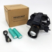 Яскравий ліхтар налобний Bailong BL-8076-2-GT100, Ліхтар акумуляторний для риболовлі, Ліхтар на голову. Зображення №6