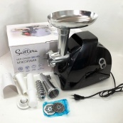 М'ясорубка Suntera SMG-5425B, електрична м'ясорубка з насадками, електром'ясорубка для шатківниці. Зображення №9