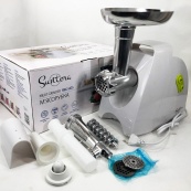 М'ясорубка Suntera SMG-5425W, м'ясорубка-соковитискач, електрична м'ясорубка з насадками для дому. Зображення №10