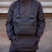 Тактична нагрудна сумка з Cordura 1000D, розгрузка чоловіча чорна. Зображення №26