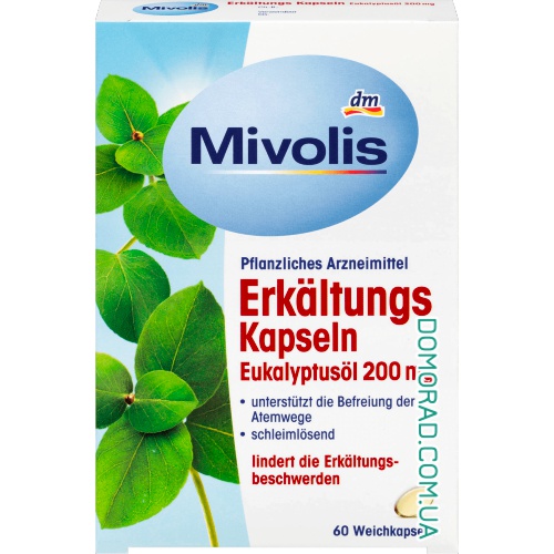 Mivolis Капсули евкаліпту Erkaltungskapseln 60шт. Mivolis Капсули евкаліпту Erkaltungskapseln 60шт.