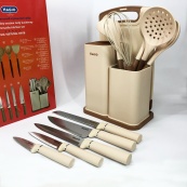 Набір силіконових кухонних речей Magio MG-1097I набір ножів лопаток 12 предметів. Зображення №2