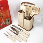 Набір силіконових кухонних речей Magio MG-1097I набір ножів лопаток 12 предметів. Зображення №6