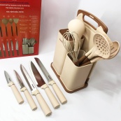 Набір силіконових кухонних речей Magio MG-1097I набір ножів лопаток 12 предметів. Зображення №7