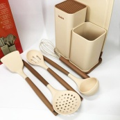 Набір силіконових кухонних речей Magio MG-1097I набір ножів лопаток 12 предметів. Зображення №8