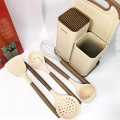 Набір силіконових кухонних речей Magio MG-1097I набір ножів лопаток 12 предметів. Зображення №9