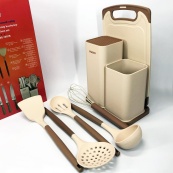 Набір силіконових кухонних речей Magio MG-1097I набір ножів лопаток 12 предметів. Зображення №10