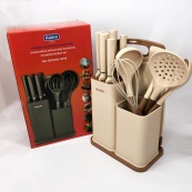 Набір силіконових кухонних речей Magio MG-1097I набір ножів лопаток 12 предметів. Зображення №11