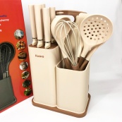 Набір силіконових кухонних речей Magio MG-1097I набір ножів лопаток 12 предметів. Зображення №12