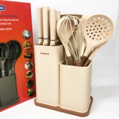 Набір силіконових кухонних речей Magio MG-1097I набір ножів лопаток 12 предметів. Зображення №13