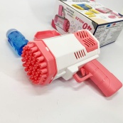 Дитячий пістолет мильні бульки Rocket Bubble Gun 15,8 см автоматичний. Колір: рожевий. Зображення №2