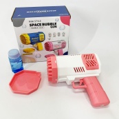 Дитячий пістолет мильні бульки Rocket Bubble Gun 15,8 см автоматичний. Колір: рожевий. Зображення №8