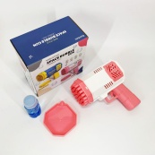 Дитячий пістолет мильні бульки Rocket Bubble Gun 15,8 см автоматичний. Колір: рожевий. Зображення №9