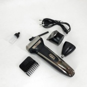 Тример універсальний GEMEI GM-598, бездротова електробритва, триммер для вусів. Колір: платиновий. Зображення №5