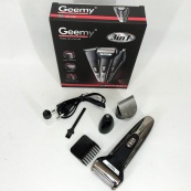 Тример універсальний GEMEI GM-598, бездротова електробритва, триммер для вусів. Колір: платиновий. Зображення №6