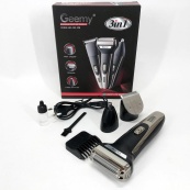 Тример універсальний GEMEI GM-598, бездротова електробритва, триммер для вусів. Колір: платиновий. Зображення №7