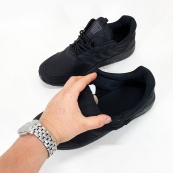 Мужские кроссовки черные текстильные 43р 28см с шнуровкой. Изображение №2