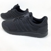 Мужские кроссовки черные текстильные 43р 28см с шнуровкой. Изображение №4