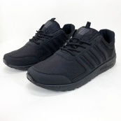 Мужские кроссовки черные текстильные 43р 28см с шнуровкой. Изображение №5