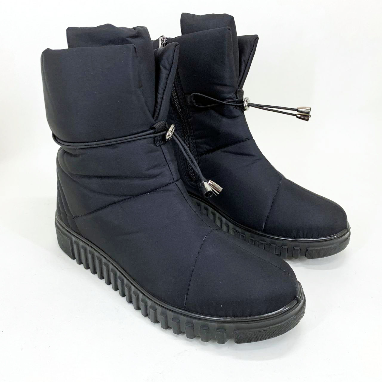 Черевики жіночі утеплені чорні 38р 25см, Жіночі зимові дутики Черевики жіночі утеплені чорні 38р 25см, Жіночі зимові дутики