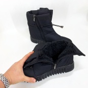 Черевики жіночі утеплені чорні 38р 25см, Жіночі зимові дутики. Зображення №2 Черевики жіночі утеплені чорні 38р 25см, Жіночі зимові дутики. Зображення №2