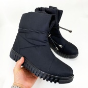 Ботинки женские утепленные черные 40р 26см, Утепленные валенки женские, Теплые бурки. Изображение №3