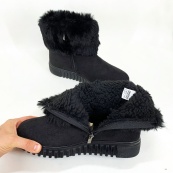 Ботинки женские утепленные 39р 25,5см Галоши утепленные черного цвета. Изображение №2