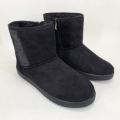 Угги женские утепленные 37р 24см черные, Женские ботинки из нейлона, Женские бабуши на меху. Изображение №3