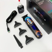 Триммер аккумуляторный для стрижки VGR V-260 RED, 3 насадки, LED дисплей. Изображение №11