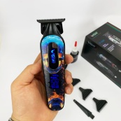 Триммер аккумуляторный для стрижки VGR V-260 RED, 3 насадки, LED дисплей. Изображение №12