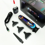 Триммер аккумуляторный для стрижки VGR V-260 RED, 3 насадки, LED дисплей. Изображение №13