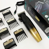 Машинка для стрижки волос аккумуляторная Professional Turbo с разными насадками VGR V-003. Цвет: желтый. Изображение №2 Машинка для стрижки волос аккумуляторная Professional Turbo с разными насадками VGR V-003. Цвет: желтый. Изображение №2