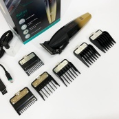 Машинка для стрижки волос аккумуляторная Professional Turbo с разными насадками VGR V-003. Цвет: желтый. Изображение №17 Машинка для стрижки волос аккумуляторная Professional Turbo с разными насадками VGR V-003. Цвет: желтый. Изображение №17