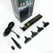 Професійна акумуляторна машинка для стрижки VGR V-009 тример для бороди та вусів. Колір: золотий. Зображення №4