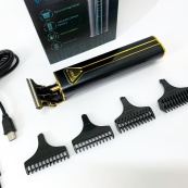 Професійна акумуляторна машинка для стрижки VGR V-009 тример для бороди та вусів. Колір: золотий. Зображення №5