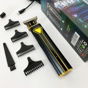 Професійна акумуляторна машинка для стрижки VGR V-009 тример для бороди та вусів. Колір: золотий. Зображення №12