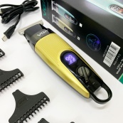 Машинка для стрижки волосся VGR V-975 тример для бороди та вусів. Колір: золотий. Зображення №2